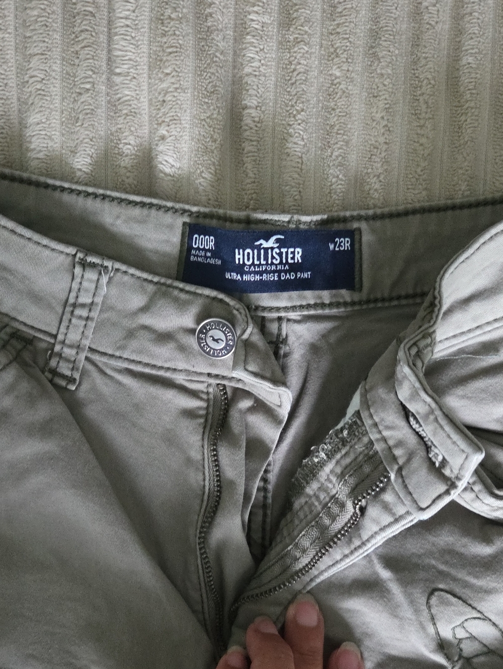 Hollister Olive Green Ultra High-Rise Dad Pants